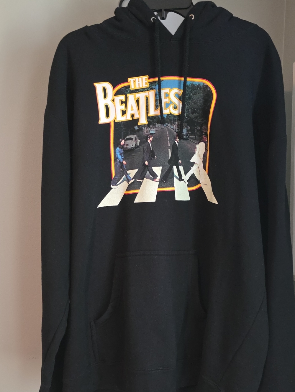 The Beatles Black Hoodie with Abbey Road Graphic Size XL